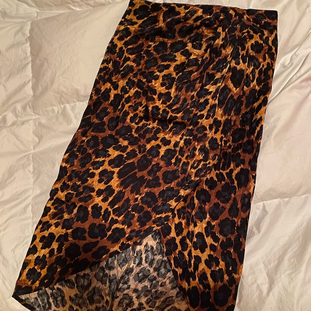 Zara leopard skirt with high slit